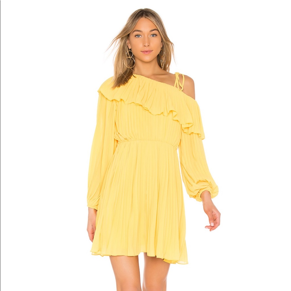 Revolve Endless Rose Pleated One Shoulder Dress